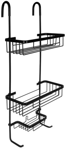 Raft de duș montat pe perete - negru